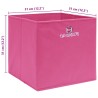 Boîtes de rangement 10 pcs Rose 32x32x32 cm Tissu 