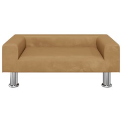 Canapé pour enfants marron 70x45x26,5 cm velours 