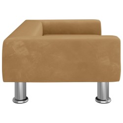 Canapé pour enfants marron 70x45x26,5 cm velours 