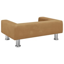 Canapé pour enfants marron 70x45x26,5 cm velours 