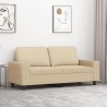 Canapé à 2 places Crème 140 cm Tissu 