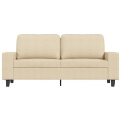 Canapé à 2 places Crème 140 cm Tissu 