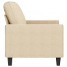 Canapé à 2 places Crème 140 cm Tissu 