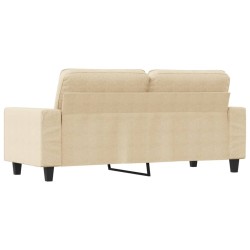 Canapé à 2 places Crème 140 cm Tissu 