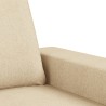 Canapé à 2 places Crème 140 cm Tissu 