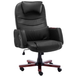 Chaise de bureau Noir Similicuir 