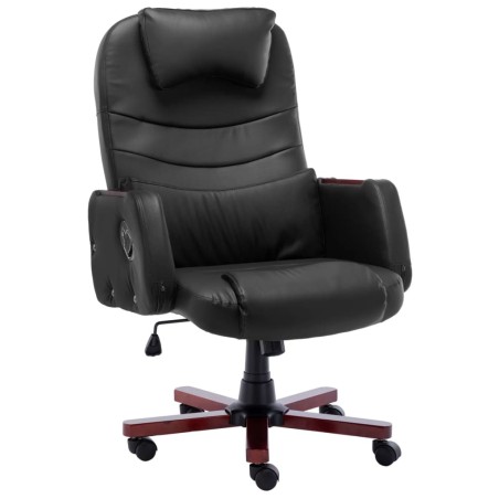 Chaise de bureau Noir Similicuir 