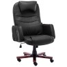 Chaise de bureau Noir Similicuir 