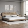 Cadre de lit sans matelas cappuccino 200x200 cm similicuir 