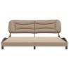 Cadre de lit sans matelas cappuccino 200x200 cm similicuir 