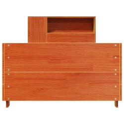 Cadre de lit sans matelas cire marron 100x200cm bois pin massif 