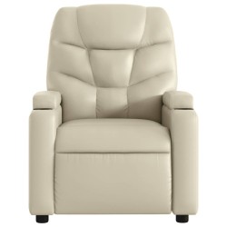 Fauteuil inclinable Crème Similicuir 