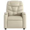 Fauteuil inclinable Crème Similicuir 