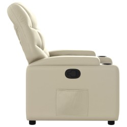 Fauteuil inclinable Crème Similicuir 