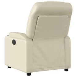 Fauteuil inclinable Crème Similicuir 