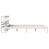 Cadre de lit sans matelas blanc 150x200 cm bois de pin massif 