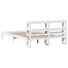Cadre de lit sans matelas blanc 150x200 cm bois de pin massif 