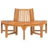 Banc demi-circulaire tour d'arbre Ø160cm bois massif eucalyptus 