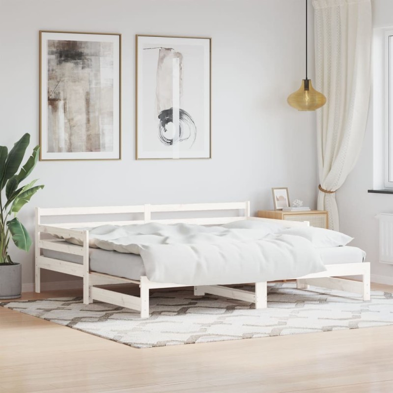 Lit de jour et lit gigogne sans matelas 90x190 cm bois massif 