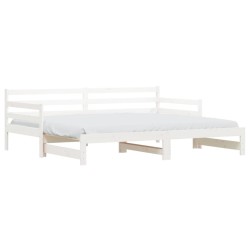Lit de jour et lit gigogne sans matelas 90x190 cm bois massif 