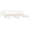 Lit de jour et lit gigogne sans matelas 90x190 cm bois massif 