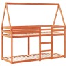 Lit superposé sans matelas cire marron 90x200 cm pin massif 