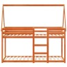 Lit superposé sans matelas cire marron 90x200 cm pin massif 