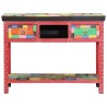 Table Console Multicolore 100x30x75 cm en Bois Massif de Mangue vidaXL 