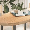 Dessus de table 120x60x4 cm bois de chêne massif ovale 
