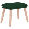 Chaise de relaxation avec repose-pied Vert foncé Tissu 