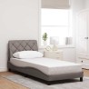 Cadre de lit sans matelas taupe 80x200 cm tissu 