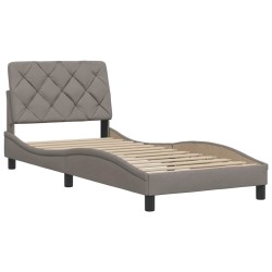 Cadre de lit sans matelas taupe 80x200 cm tissu 