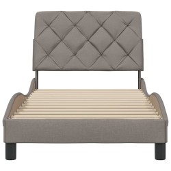 Cadre de lit sans matelas taupe 80x200 cm tissu 