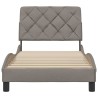 Cadre de lit sans matelas taupe 80x200 cm tissu 