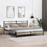 Cadre de lit en métal sans matelas chêne sonoma 193x203 cm 