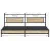 Cadre de lit en métal sans matelas chêne sonoma 193x203 cm 