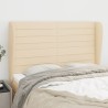 Tête de lit avec oreilles Crème 147x23x118/128 cm Tissu 