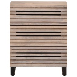 Buffet blanc 60x34x75 cm bois massif de manguier 