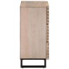 Buffet blanc 60x34x75 cm bois massif de manguier 