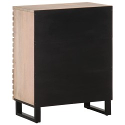 Buffet blanc 60x34x75 cm bois massif de manguier 