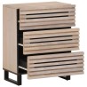 Buffet blanc 60x34x75 cm bois massif de manguier 