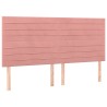 Tête de lit à LED Rose 200x5x118/128 cm Velours 