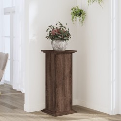 Support pour plantes chêne marron 33x33x80 cm bois d'ingénierie 