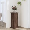 Support pour plantes chêne marron 33x33x80 cm bois d'ingénierie 