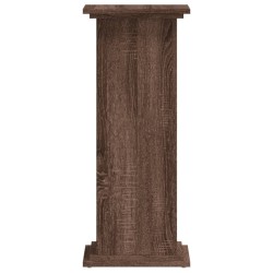 Support pour plantes chêne marron 33x33x80 cm bois d'ingénierie 