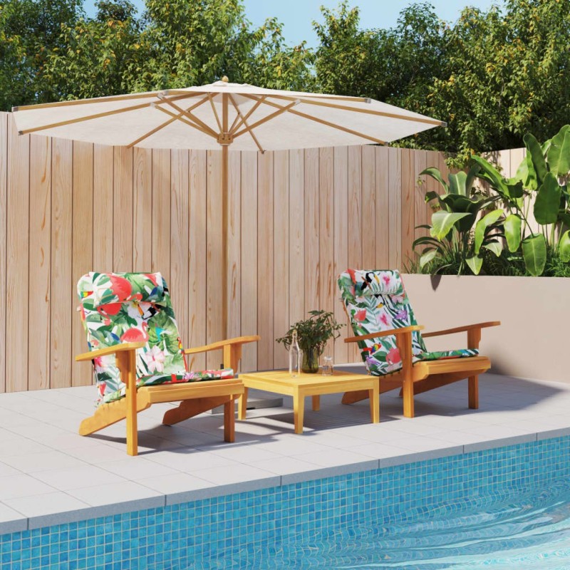 Coussins de chaise adirondack lot de 2 multicolore tissu oxford 