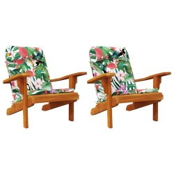 Coussins de chaise adirondack lot de 2 multicolore tissu oxford 