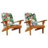Coussins de chaise adirondack lot de 2 multicolore tissu oxford 
