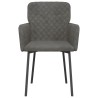 Chaises à manger lot de 2 Gris foncé Velours 