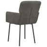 Chaises à manger lot de 2 Gris foncé Velours 